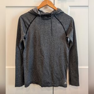 RBX Reebox Gray Pullover Seamless Hoodie Athletic Pullover Side Medium